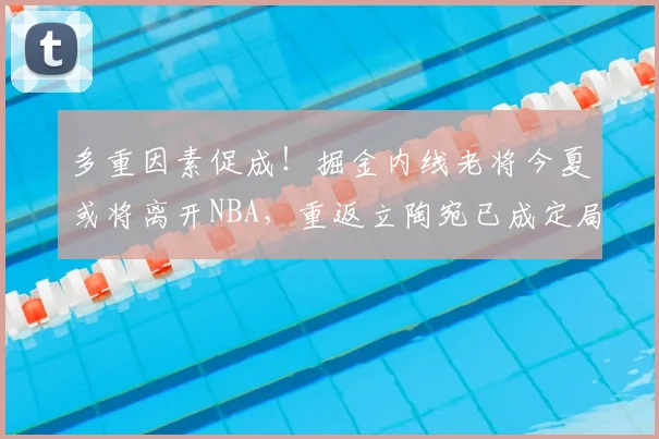 多重因素促成！掘金内线老将今夏或将离开NBA，重返立陶宛已成定局？_瓦兰丘纳斯_利斯_1